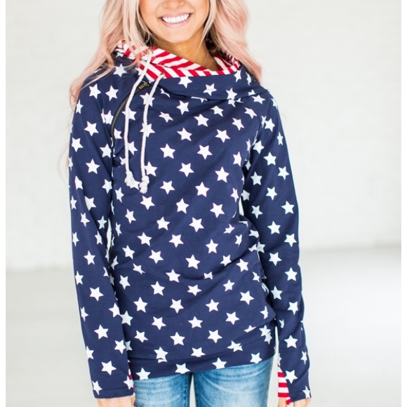 NWT 💥 Mindy Mae’s Stars and Stripes Doublehood - Picture 2 of 4